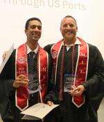 Recent MIT Supply Chain Management students Yassine Lahlou-Kamal MAP ’25 (left) and Kevin Power MAP ’25