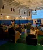 John Della Costa, a researcher on the BICEP project in Antarctica, uses free open educational resources on MIT OpenCourseWare in a weekly “Fysics Fridays” series he started with his team.