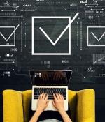 person on a computer