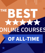 Graphic from Class central, reading "Best online courses of all time"
