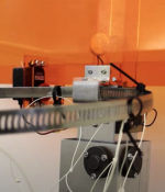 Close-up of adaptive basketball hoop apparatus
