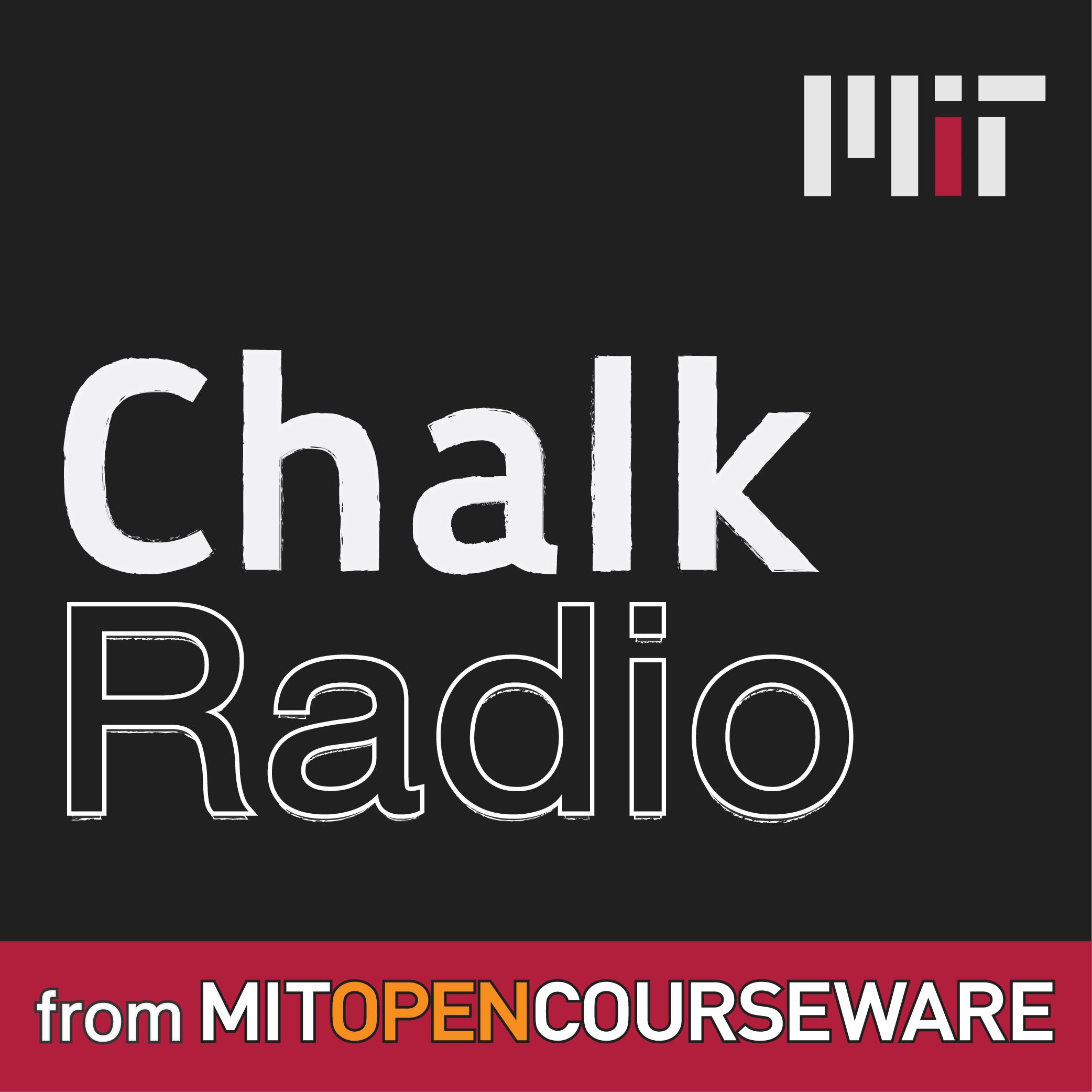 Cover art featuring the word "chalk" in all white, and the word "radio" outlined in white, to resemble a chalk drawing.